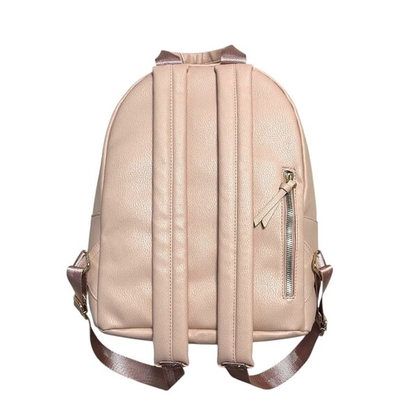 Halston Pink Quilted Faux Leather Backpack Bag – Gold Tone H Logo, NWT - Picture 3 of 3